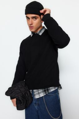 Trendyol Limited Edition Black Regular/Normal Fit Premium Soft Touch Sweatshirt
