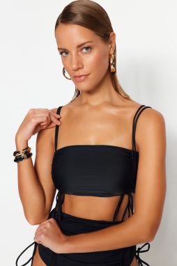 Trendyol Black tunelové bikiny bez ramienok top