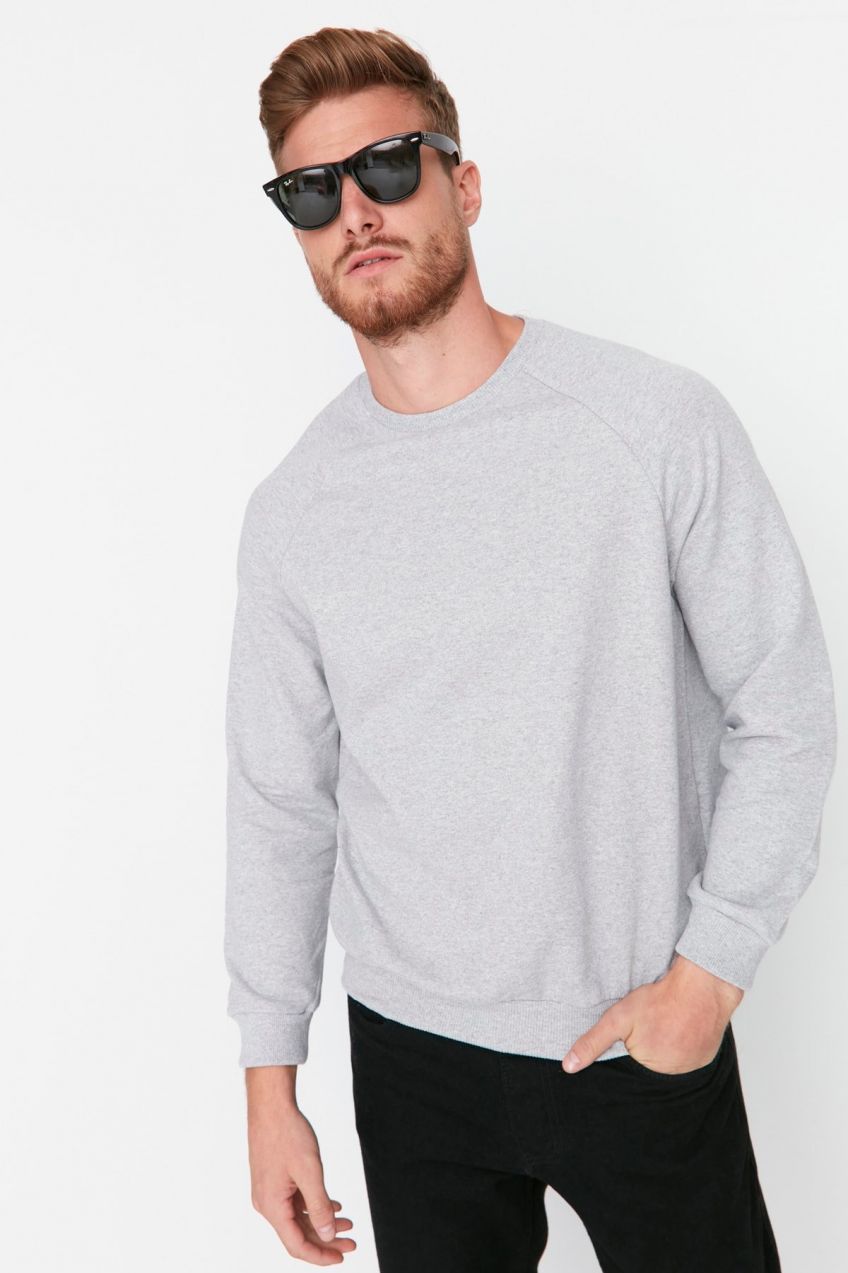 Pánske tričko s dlhým rukávom Trendyol Raglan