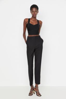Trendyol Black Slim nohavice tkané