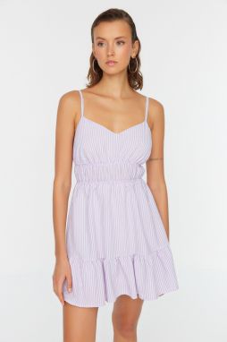 Trendyol Lila Petite Strap Flaunce šaty
