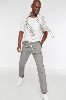 Trendyol Black Regular Fit Elastic Waisted Fabric Trousers