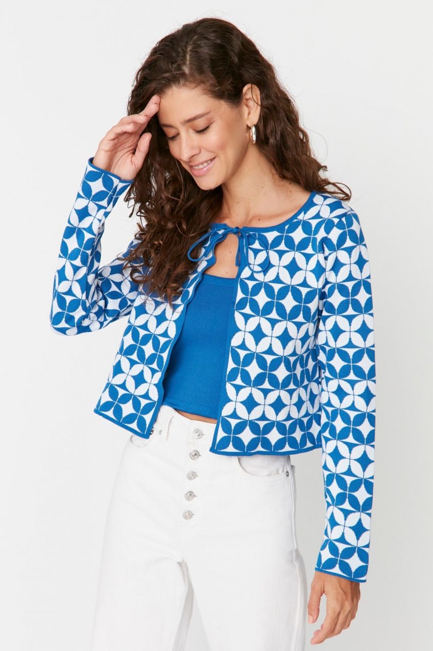 Trendyol Cardigan - modrý - Regular fit