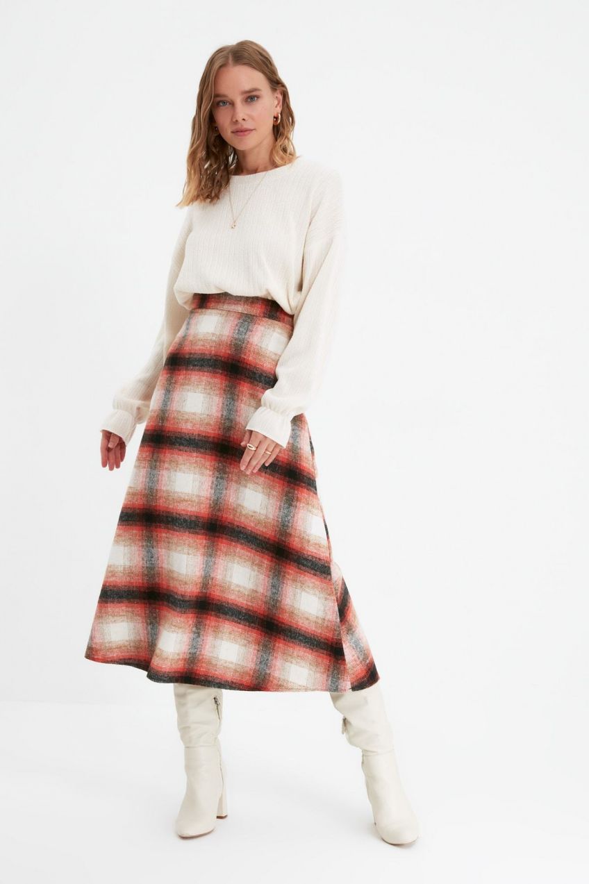 Dámska sukňa Trendyol Plaid