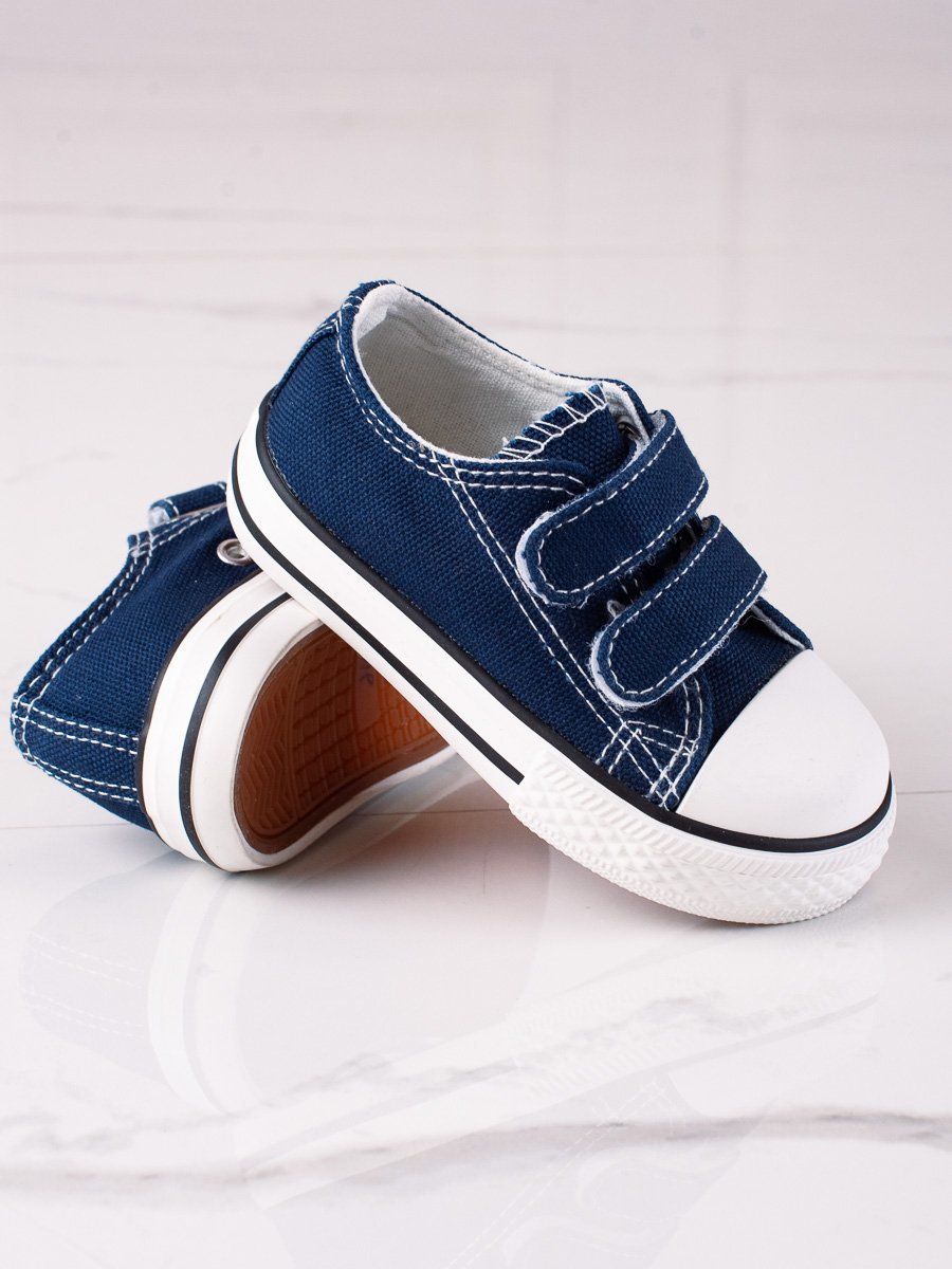 Vico children's sneakers with velcro fastening navy blue