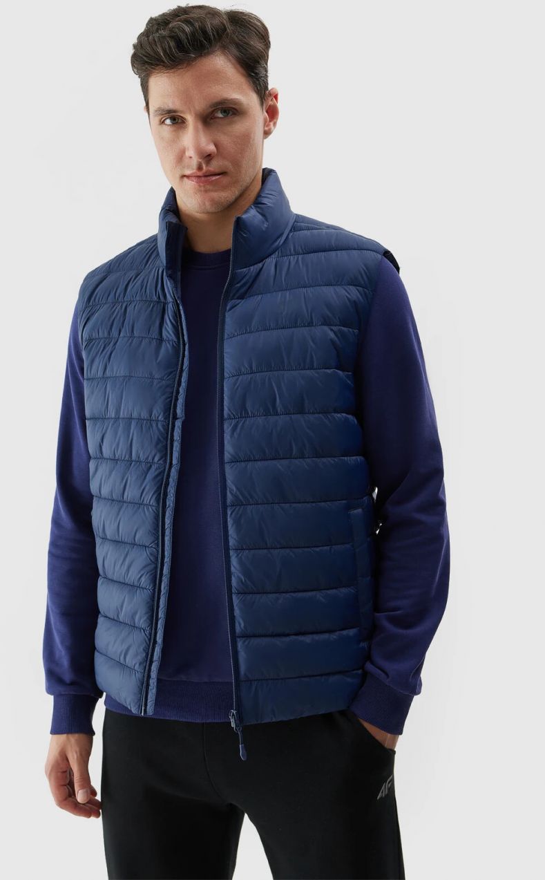 Men's 4F Recycled Down Vest - Navy Blue