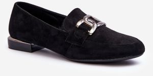 Women's loafers with decoration black Camilena
