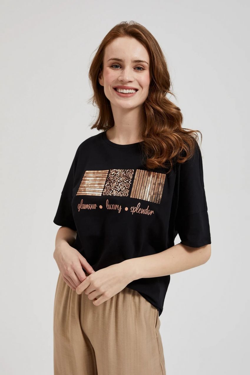 Women's T-shirt MOODO - black