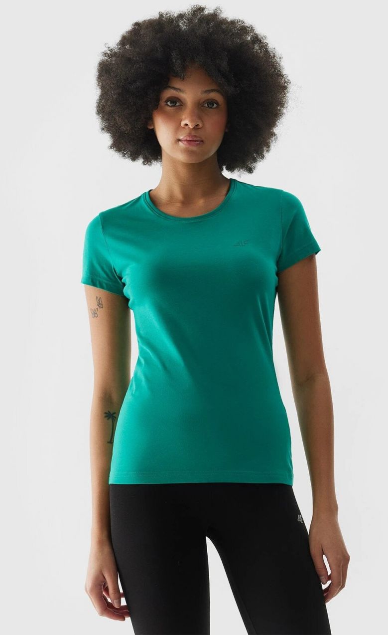 Women's slim T-shirt 4F - green