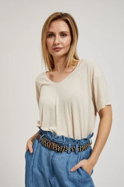 Women's T-shirt MOODO - light beige