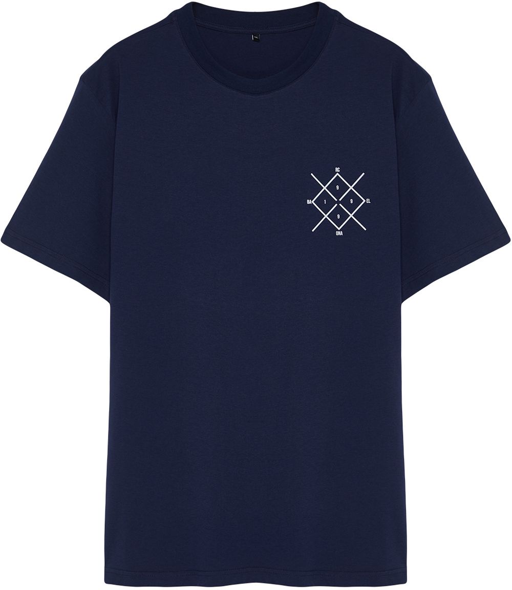 Trendyol Plus Size Navy Blue Regular/Normal Cut Printed 100% Cotton T-Shirt