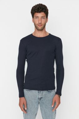 Trendyol tričko - tmavomodrá - Regular fit