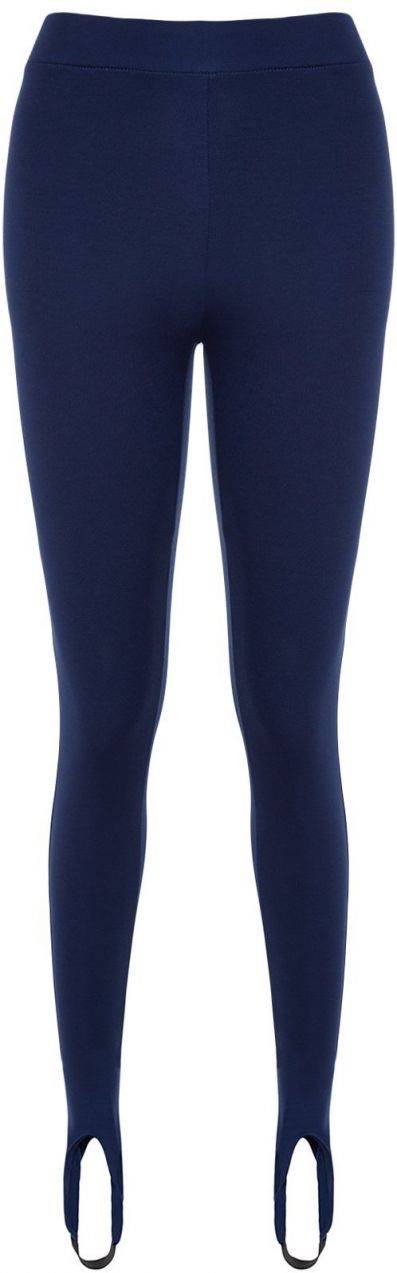 Pletené legíny Trendyol Navy Blue s vysokým pásom Fuzo Interlock
