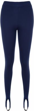 Pletené legíny Trendyol Navy Blue s vysokým pásom Fuzo Interlock