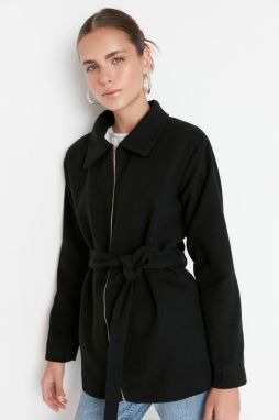 Trendyol čierny široký strih na zips