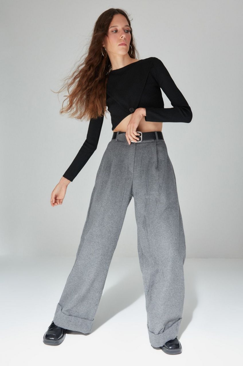 Dámske nohavice Trendyol High Waist