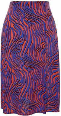 Trendyol Curve Multicolored Animal Print A-line Shally Knitted Skirt