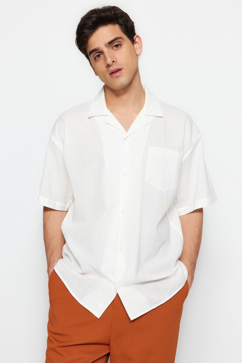 Trendyol White Oversize Fit Summer Shirt