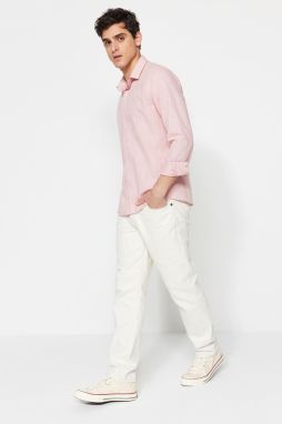 Červená košeľa Trendyol Slim Fit s ľahkým žehlením