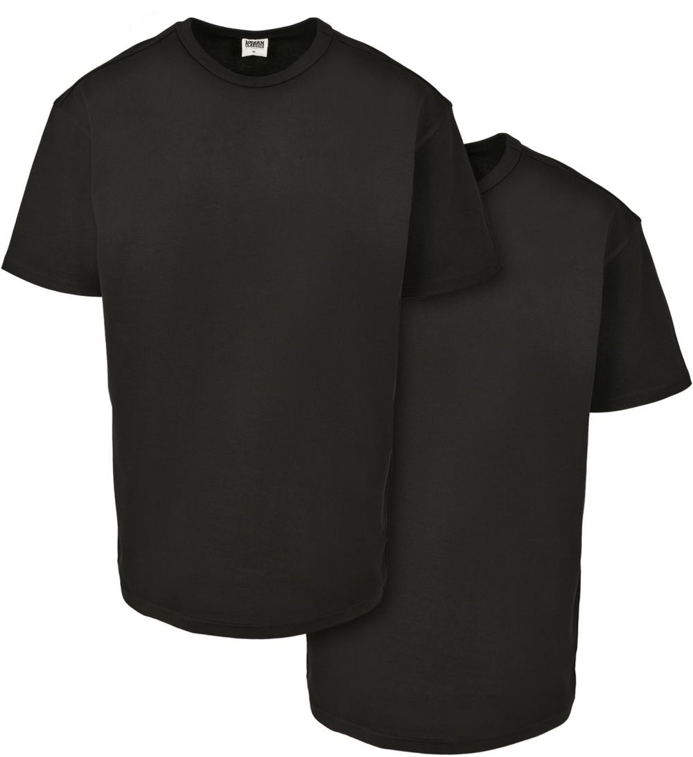 Organic Base T-Shirt 2-Pack Black+Black