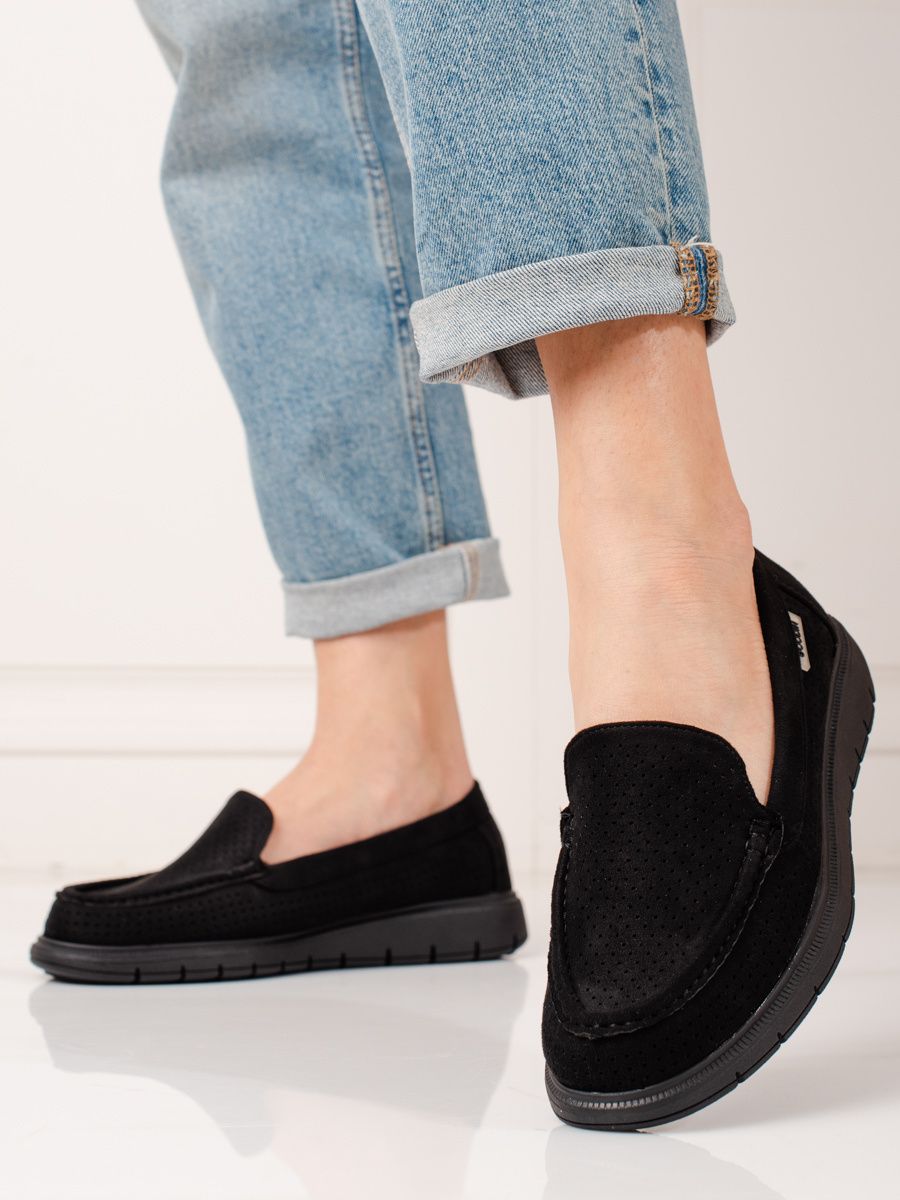 Dámske mokasíny Shelvt Black