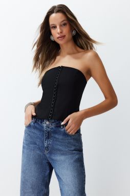 Trendyol Black Fitted Woven Bustier