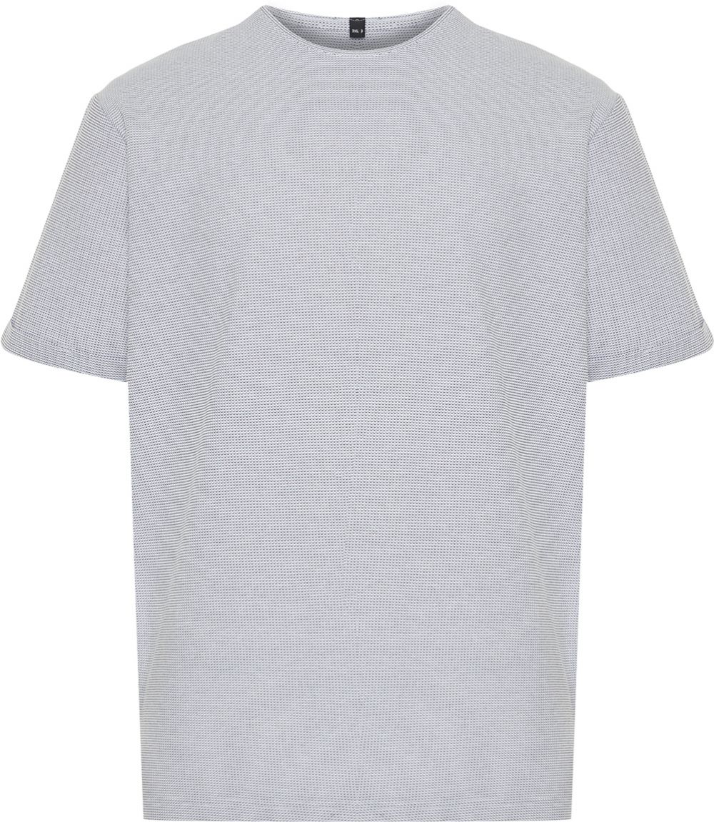 Trendyol Plus Size White Regular/Normal Cut Texture T-shirt