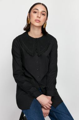 Trendyol Black Baby Collared Cotton Woven Shirt