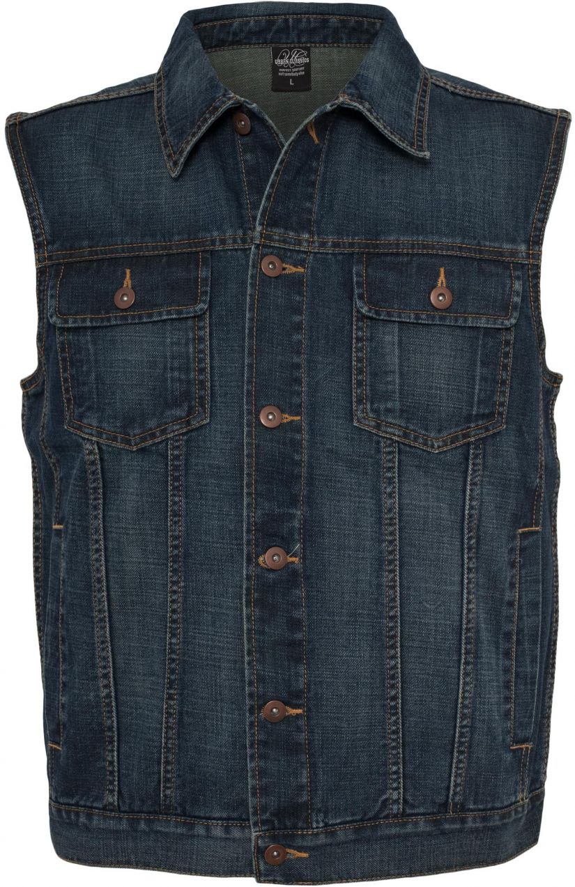 Denim vest denimblue