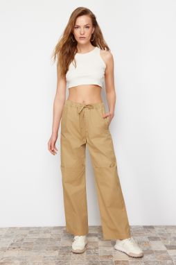 Trendyol Camel Waist Elastic Parachute High Waist Jeans