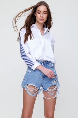 Dámska košeľa Trend Alaçatı Stili Striped