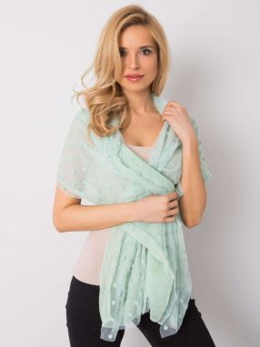 Mint scarf with appliqué