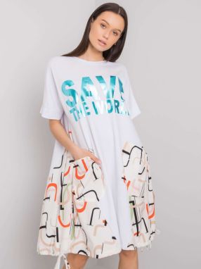 White and beige dress with Ebba inscription