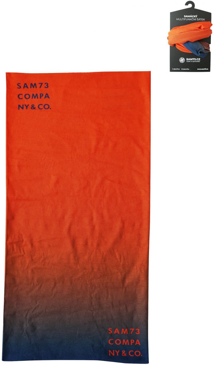 Oranžová multifunkčná šatka SAM 73