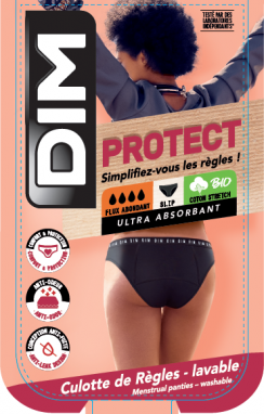 DIM MENSTRUAL NIGHT SLIP - Nočné i denné menštruačné nohavičky - čierna