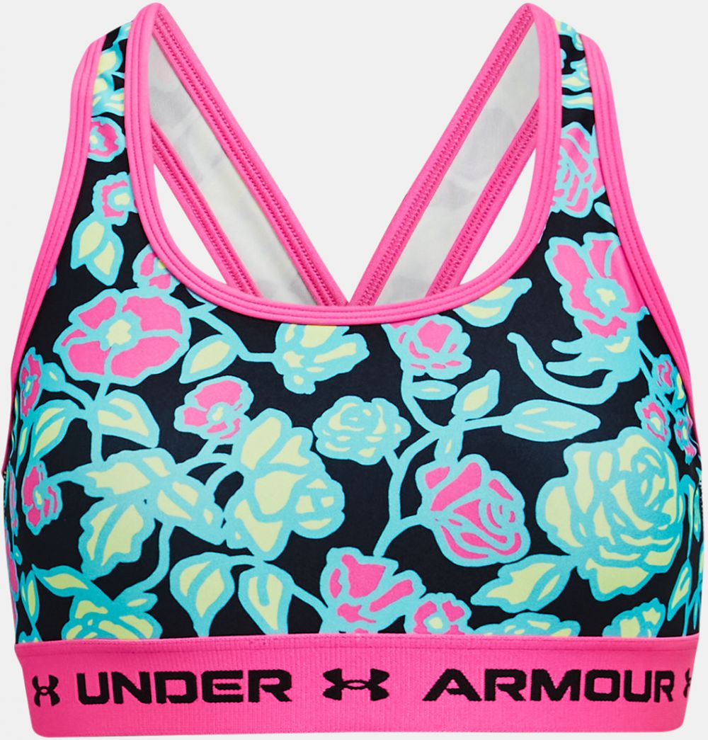 Podprsenka Under Armour G Crossback Mid Printed - čierna