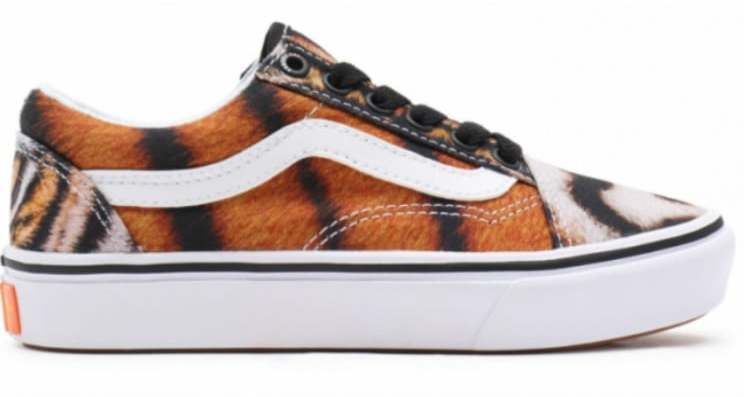 Oranžové dievčenské vzorované tenisky Vans