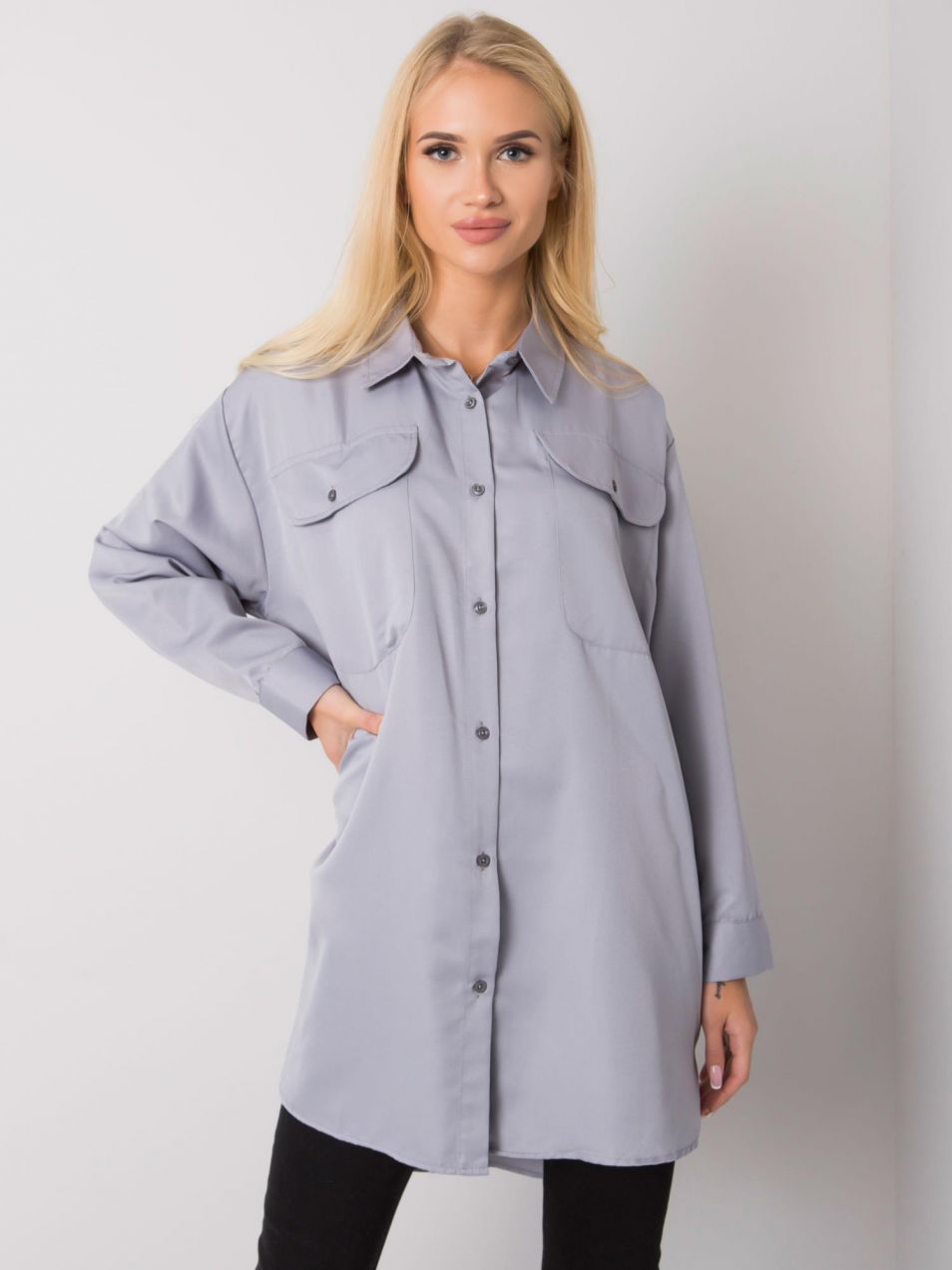 Women's cotton T-shirt in gray