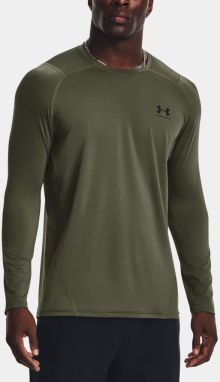 Kaki športové tričko Under Armour UA HG Armour Fitted LS