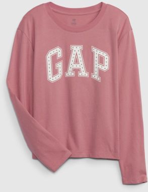Ružové dievčenské tričko s logom GAP