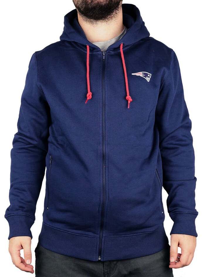 Men's Fanatics Oversized Split Print Zip Thru Hoodie NFL New England Patriots, M