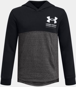 Čierna športová mikina Under Armour UA Boys Rival Terry Hoodie