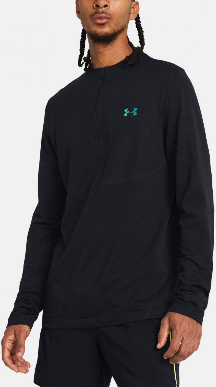 Čierne športové tričko Under Armour Vanish Elite Seamless 1/4 Zp