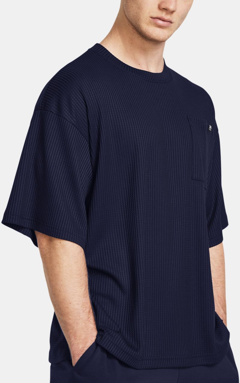 Tmavomodré športové tričko Under Armour UA Rival Waffle Crew