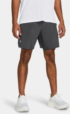 Šedé športové kraťasy Under Armour UA LAUNCH 7'' 2-IN-1 SHORTS