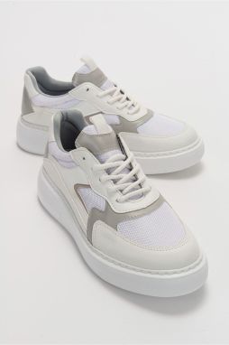 LuviShoes Aere Biele Sivé Dámske Športové Topánky