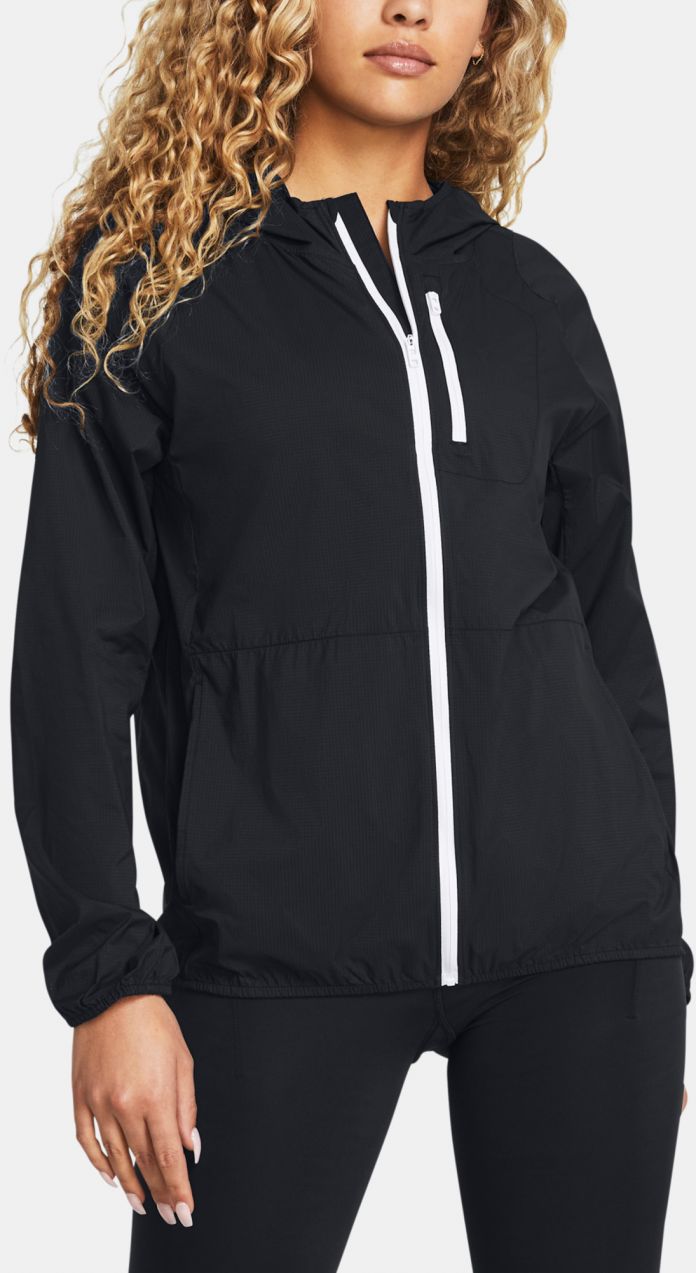 Čierna športová bunda Under Armour LAUNCH LIGHTWEIGHT JKT