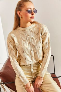 Bianco Lucci Women's Patterned Knitwear Sweater