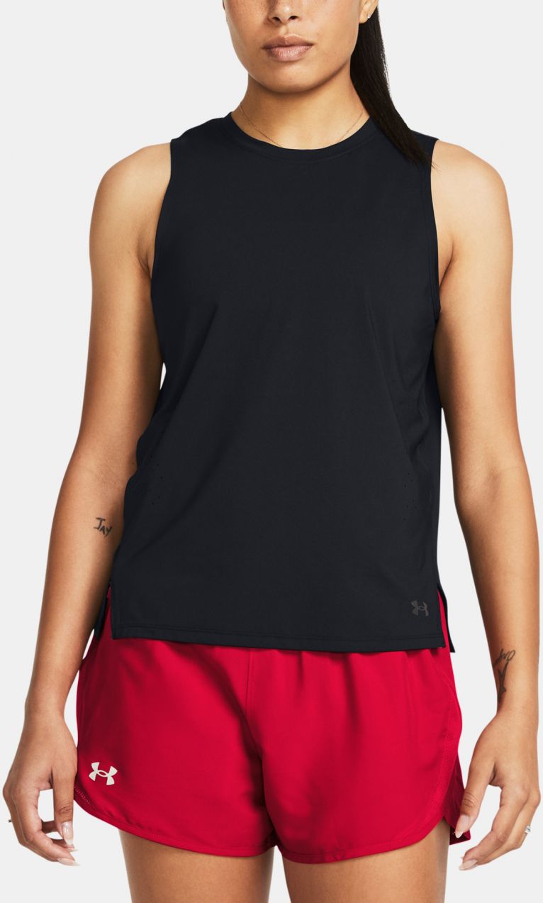 Čierne športové tielko Under Armour UA Launch Elite Tank