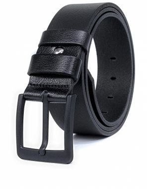 R9031 Dewberry Leather Mens Belt-BLACK